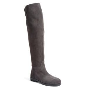 Alberto Fermani Gray Suede Dora Over the Knee boots